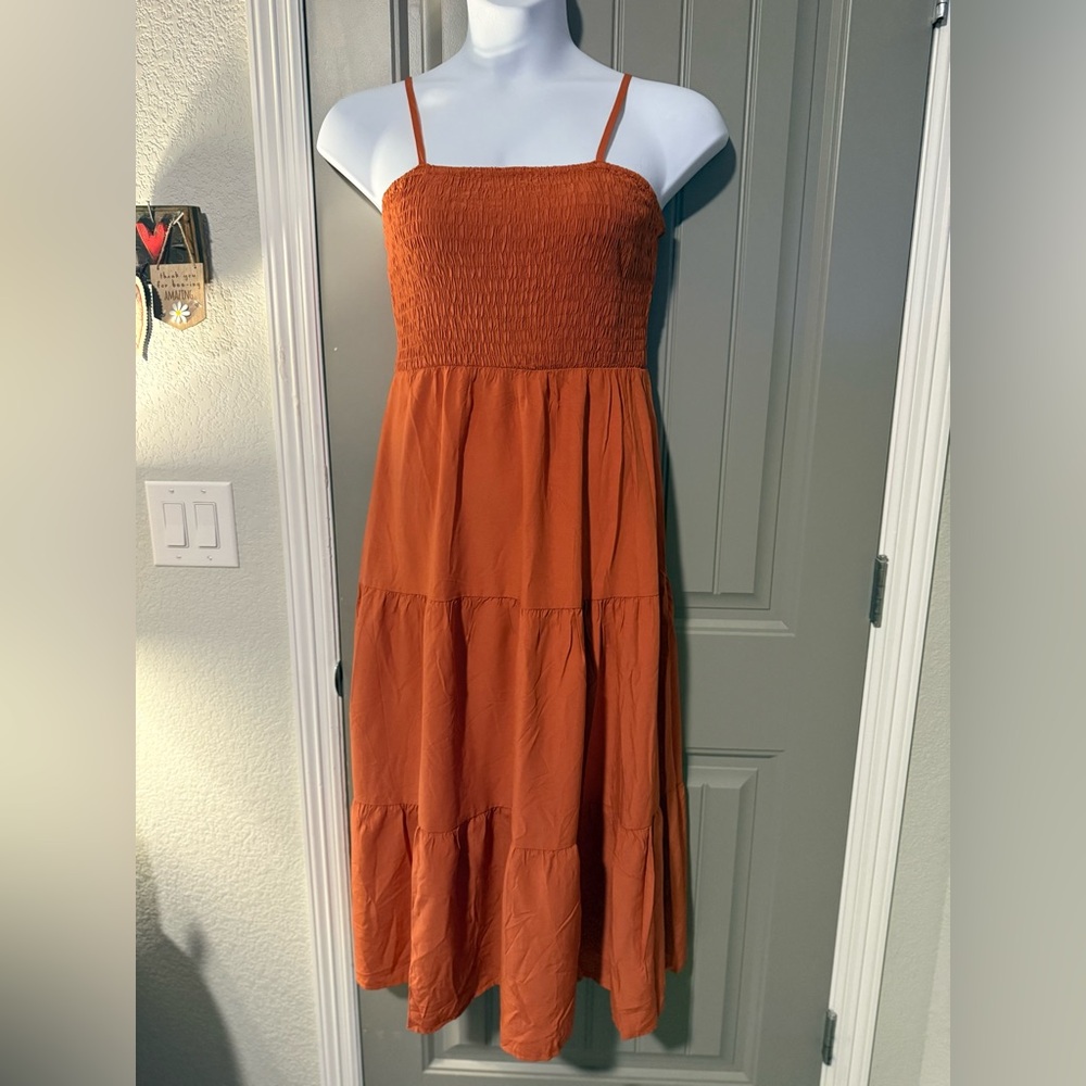 Elegant Orange Maxi Dress